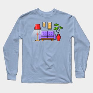 Living Room Cartoon Long Sleeve T-Shirt